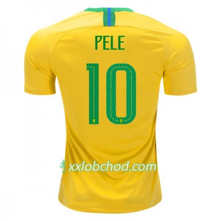 Fotbalové dresy Brazílie Pele 10 MS 2018 Domácí Dres